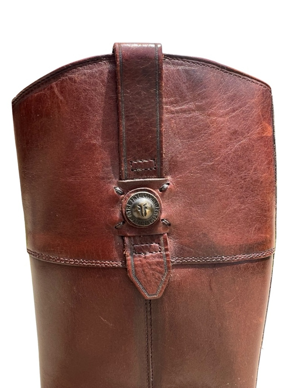 FRYE Jayden Redwood Brown Tall Leather Riding Boots Sz 5.5 Equestrian‎ Western - Picture 3 of 13